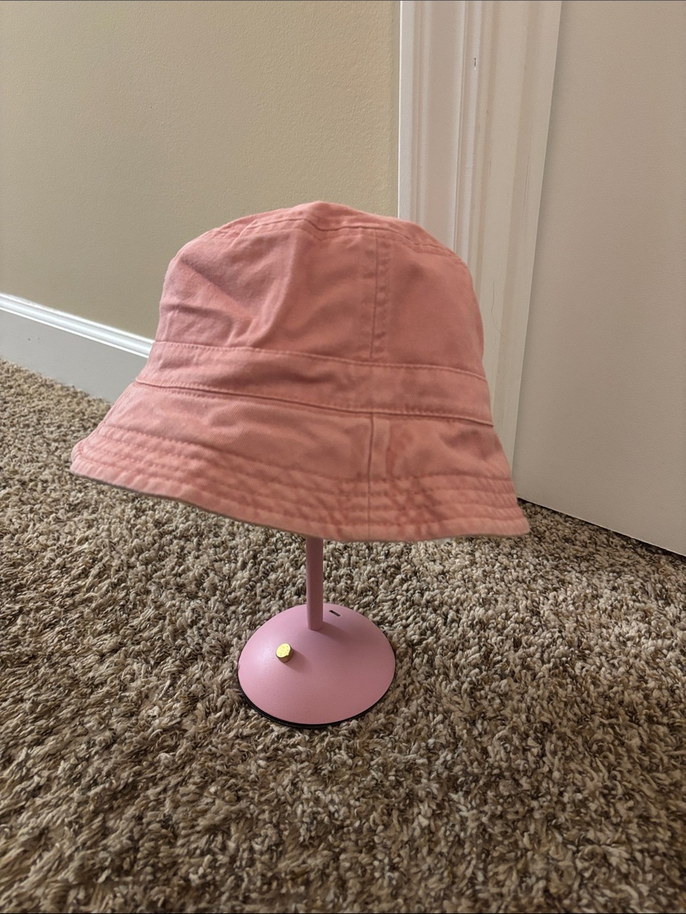 Reversible Soft Pink Cotton Bucket Hat